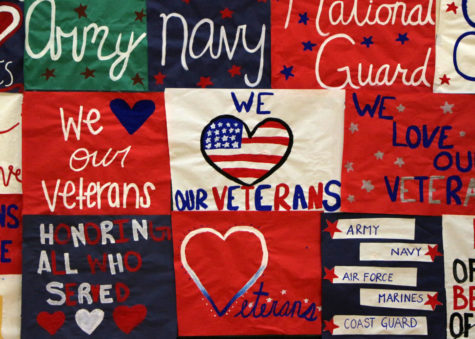 Veterans Day posters created by Peninsulas leadership class
