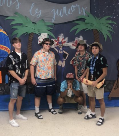 PHS boys dressed up for tropical Tuesday