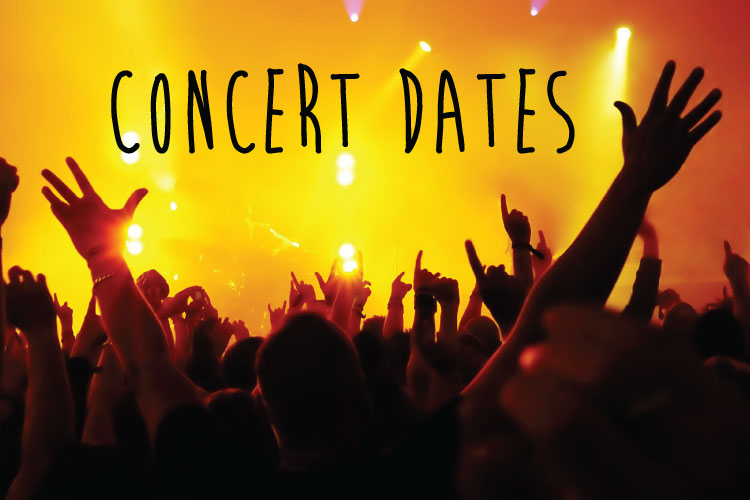Concert dates: March
