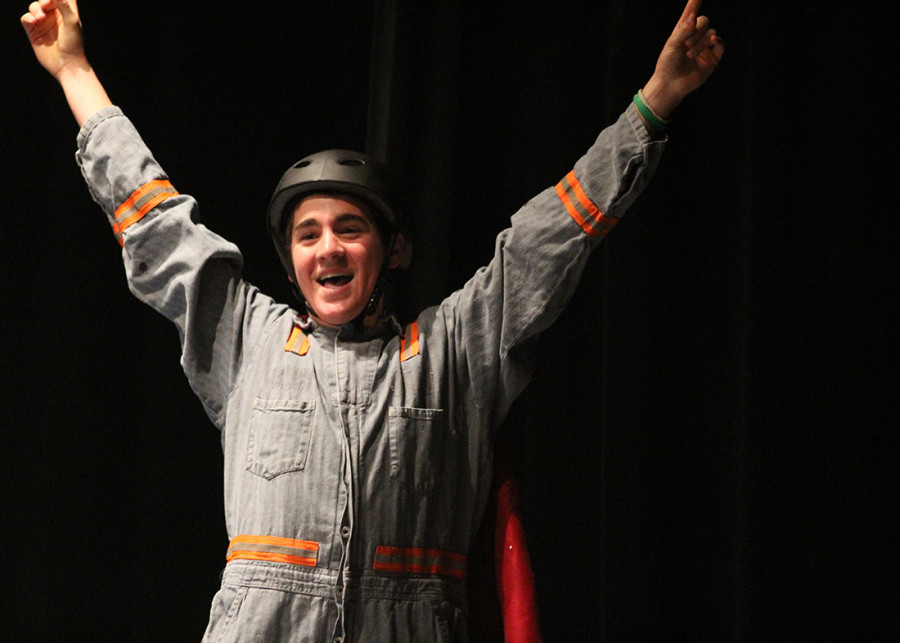 Senior, Dominic Lauer, showed off his special talent at the second annual Mr. Peninsula Pageant.