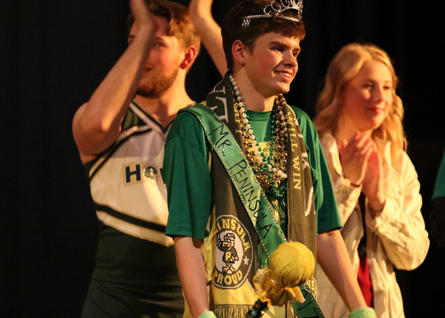 Tyler Sommer decked out in his Mr. Peninsula attire.
